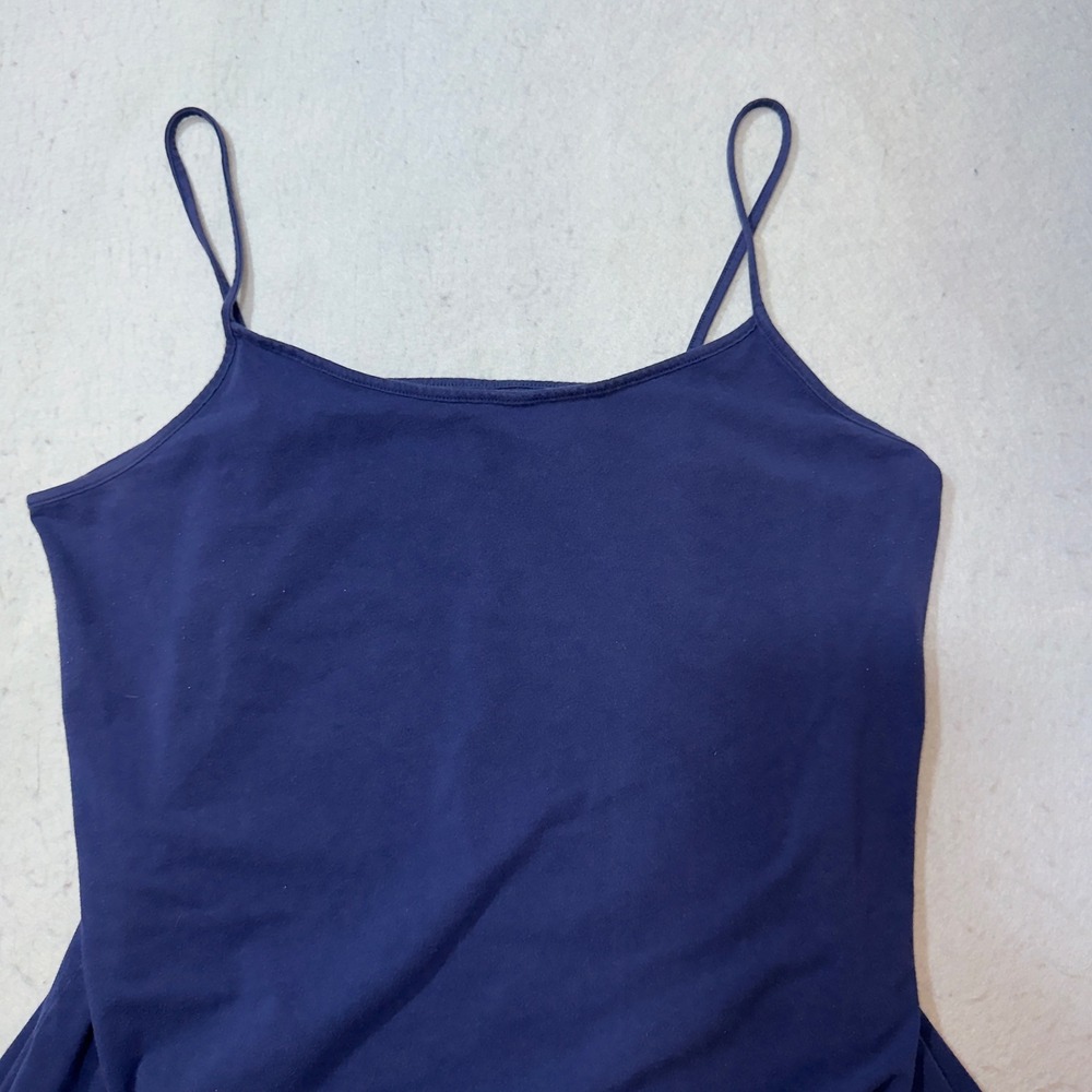 Faded Glory Camisole Women 3X Navy Blue Excellent Cotton Stretch Spaghetti Strap